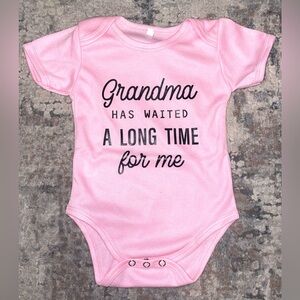 SHEIN ‘Grandma has waited a long time for me’ baby onesie size 0-3 months